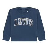 Levi'S Shirt Girocollo tinta unita con Logo Blu per Bambino 6EP410J BLU LEVI'S 