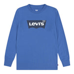 Levi'S Shirt Girocollo tinta unita con Logo Blu per Neonato 8E864KN BLU LEVI'S 