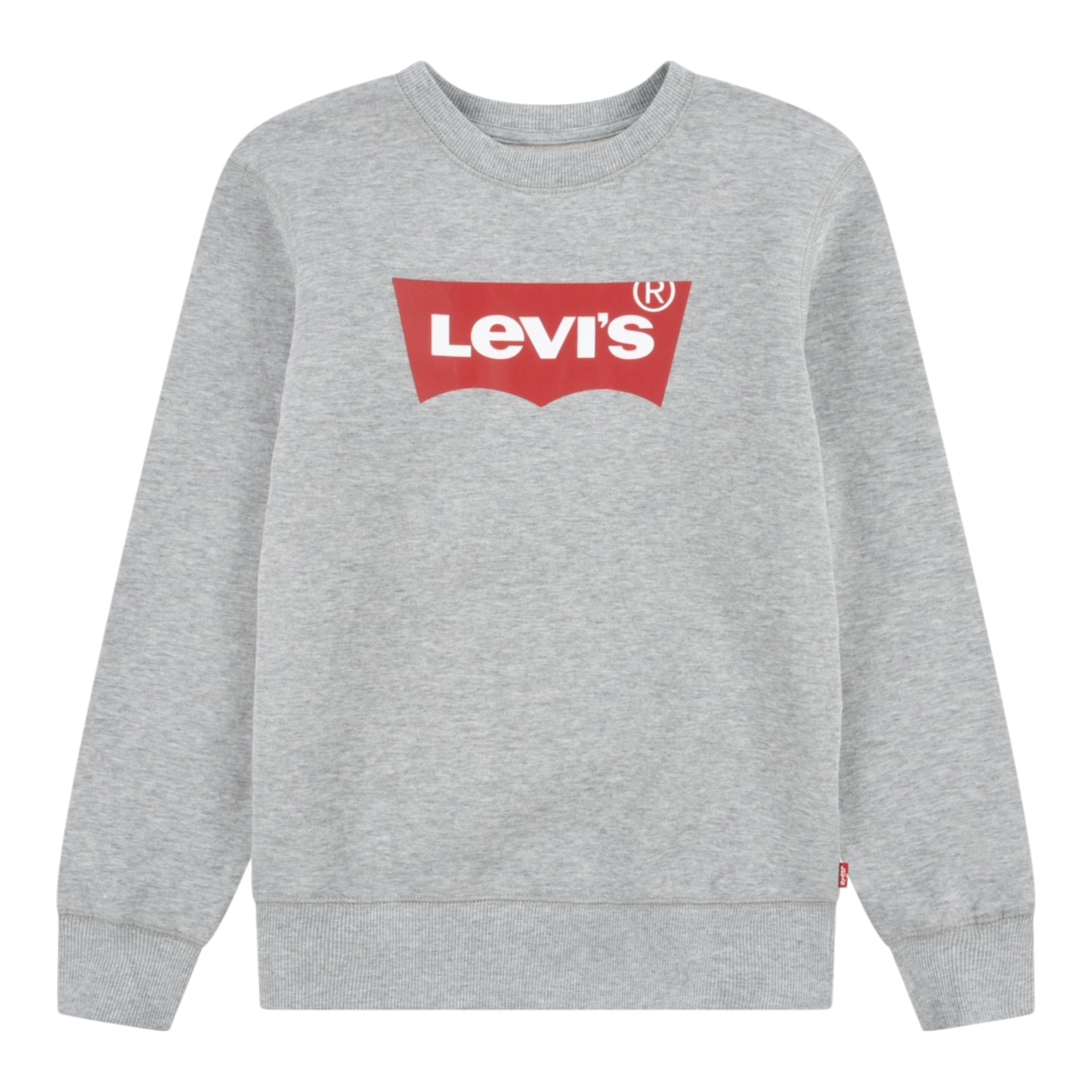 Levi'S Felpa Chiusa Girocollo tinta unita con Logo Grigio per Bambino 9E9079XX GRIGIO LEVI'S 