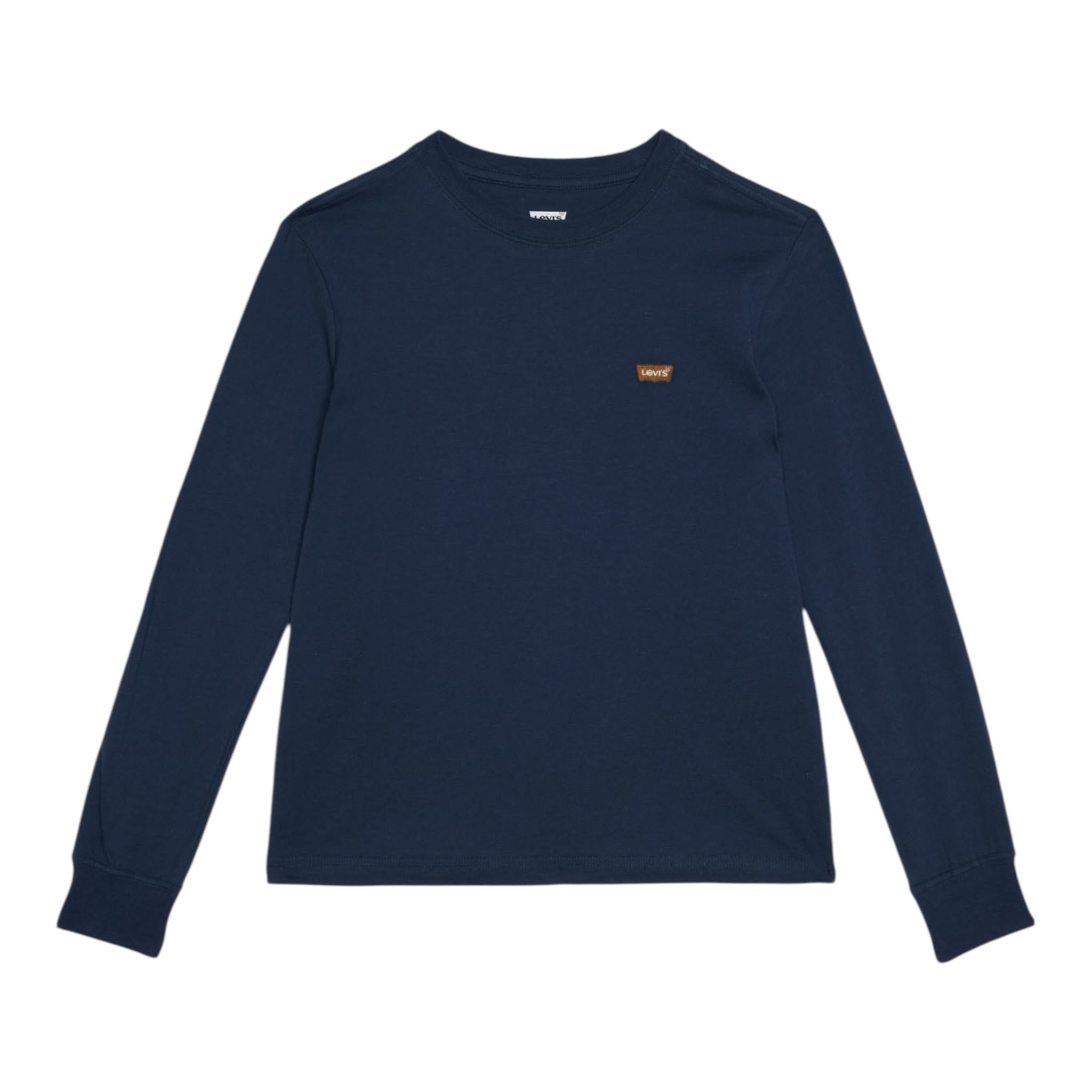 Levi'S Shirt Girocollo tinta unita con Logo Blu per Bambino 9EC706 BLU LEVI'S 