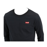 Levi'S Shirt Girocollo tinta unita con Logo Nero per Bambino 9EC706 NERO LEVI'S 