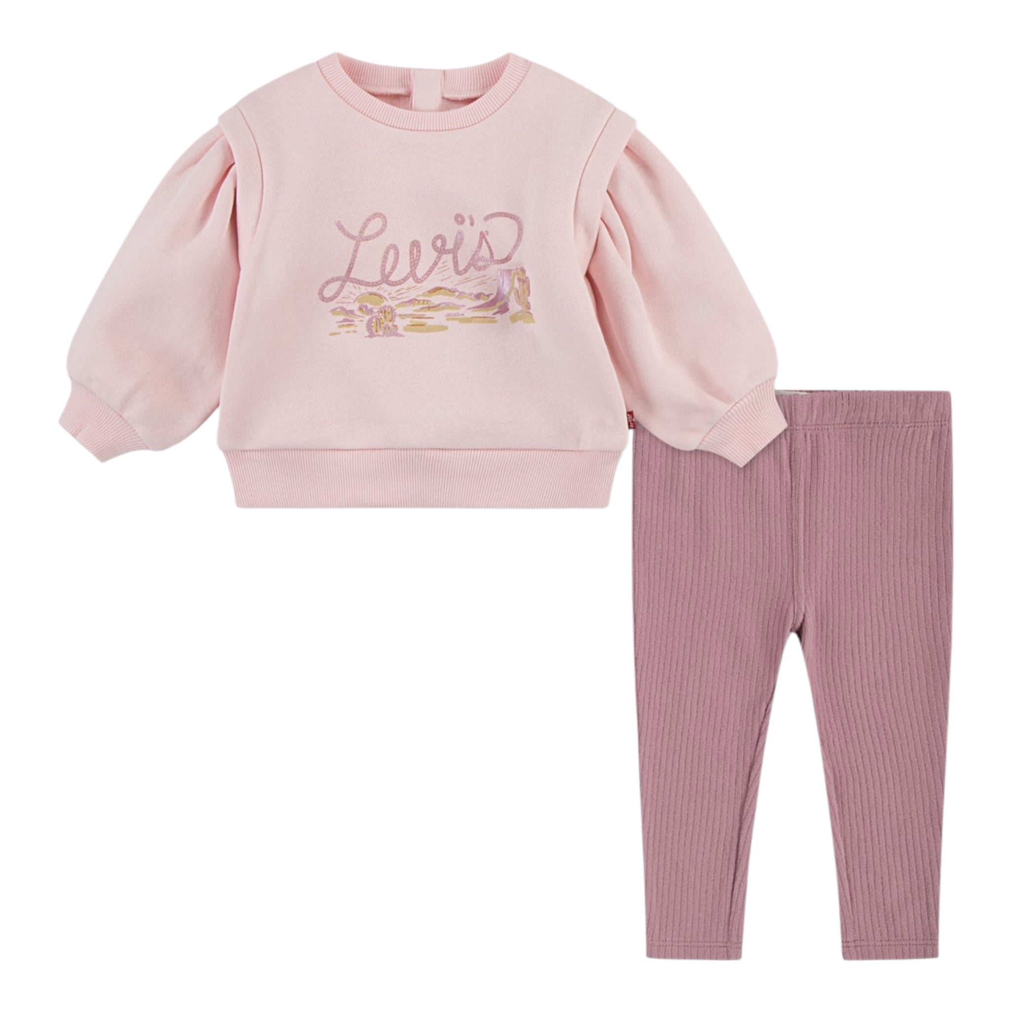 Levi'S Completo 2 Pezzi Felpa-Leggins Rosa per Bambina CMLEVJ ROSA LEVI'S 