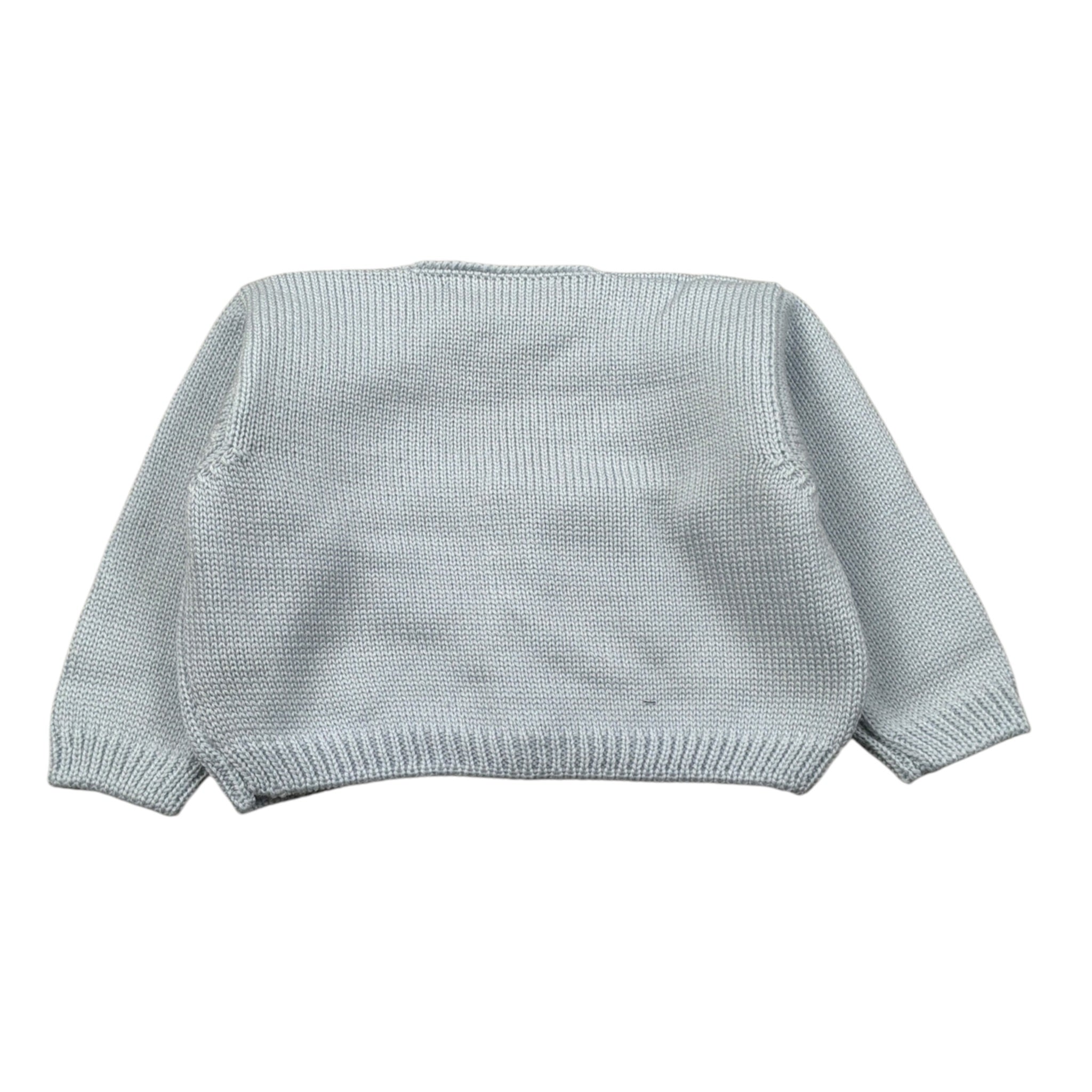 Little Bear Cardigan tinta unita Azzurro per Neonato 7015 AZZURRO LITTLE BEAR 