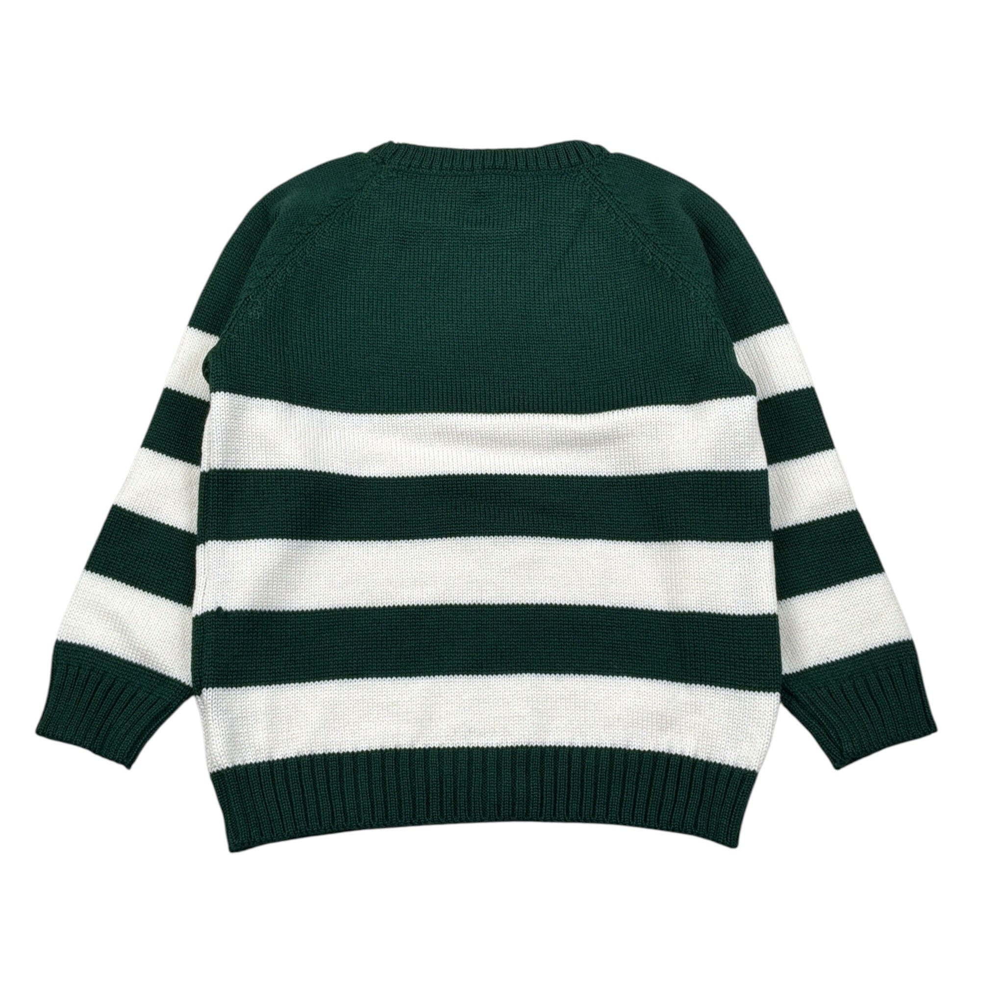 Little Bear Maglia Bicolore A Strisce Bianco/Verde per Neonato 9304 BIANCO/VERDE LITTLE BEAR 