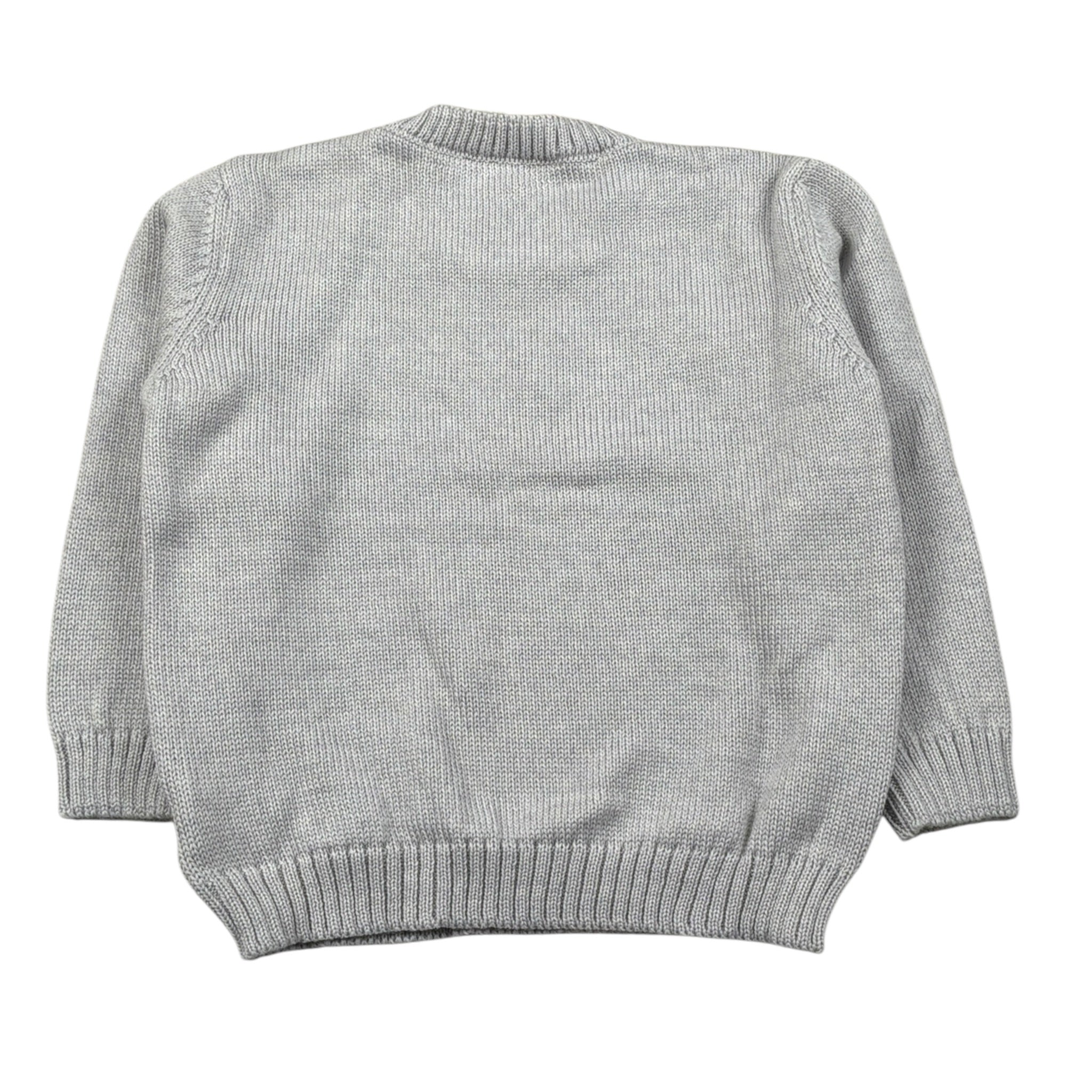 Little Bear Maglia Girocolo tinta unita con Rombi Grigio per Neonato 9305 GRIGIO LITTLE BEAR 