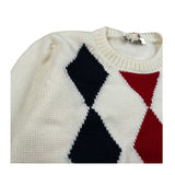 Little Bear Maglia Girocolo tinta unita con Rombi Panna per Bambino 9305J PANNA LITTLE BEAR 