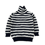 Little Bear Maglia Fantasia A Righe Collo Alto Bianco/Blu per Bambino 9313J BIANCO/BLU LITTLE BEAR 