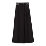 Liu Jo Pantalone tinta unita Modello Palazzo Nero per Bambina GA5057 NERO LIU JO 
