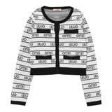 Liu Jo Cardigan tinta unita con Loghi Bianco per Bambina GA5205 BIANCO LIU JO 