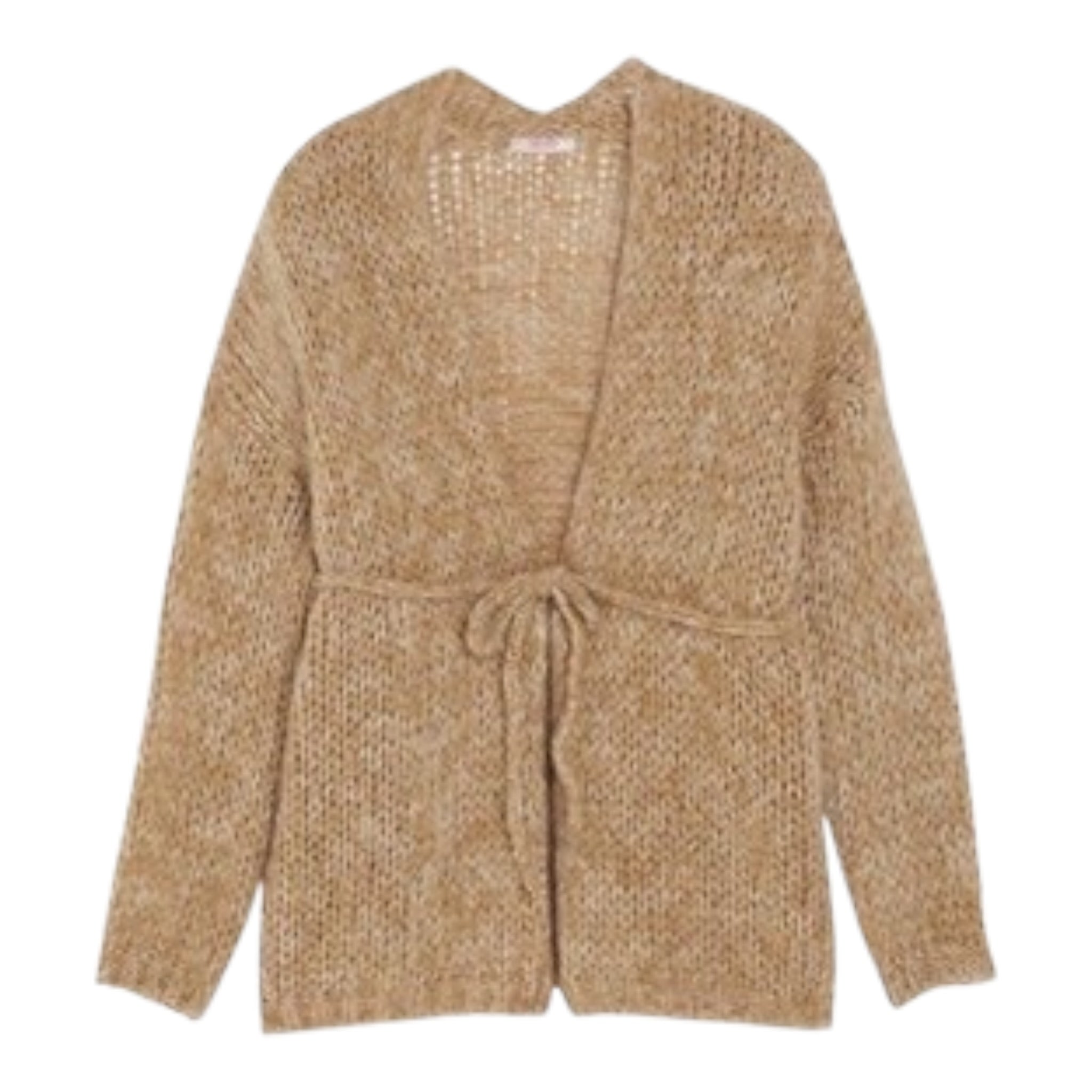 Liu Jo Cardigan tinta unita con Laccetto Cammello per Bambina GF2150 CAMMELLO LIU JO 