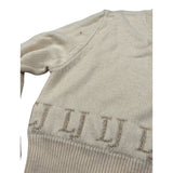 Liu Jo Maglia Girocollo tinta unita con Logo Panna per Bambina GF3098 PANNA LIU JO 