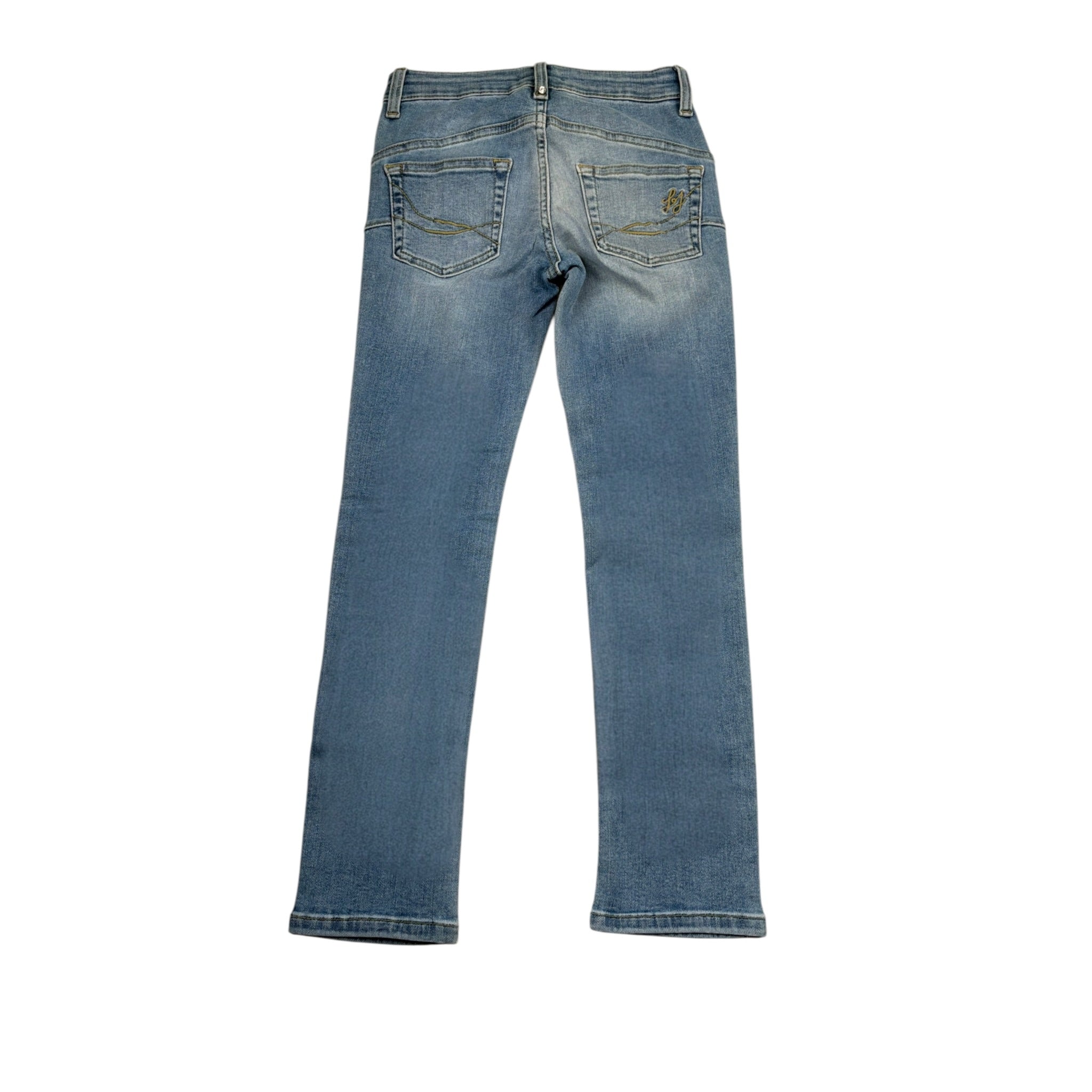 Liu Jo Jeans tinta unita con Girovita Regolabile Azzurro per Bambina GF4118 AZZURRO LIU JO 