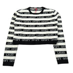 Liu Jo Maglia Girocollo Bicolore con Logo Bianco/Nero per Bambina GF4135 BIANCO/NERO LIU JO 