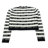 Liu Jo Maglia Girocollo Bicolore con Logo Bianco/Nero per Bambina GF4135 BIANCO/NERO LIU JO 
