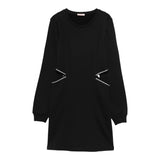Liu Jo Abito Manica Lunga tinta unita con Scollo Laterale Nero per Bambina GF5004 NERO LIU JO 