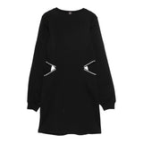 Liu Jo Abito Manica Lunga tinta unita con Scollo Laterale Nero per Bambina GF5004 NERO LIU JO 