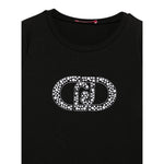 Liu Jo Shirt Girocollo tinta unita con Stampa Nero per Bambina GF5008J00 NERO LIU JO 
