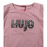 Liu Jo Shirt Girocollo tinta unita con Stampa Rosa per Bambina GF5008XX ROSA LIU JO 