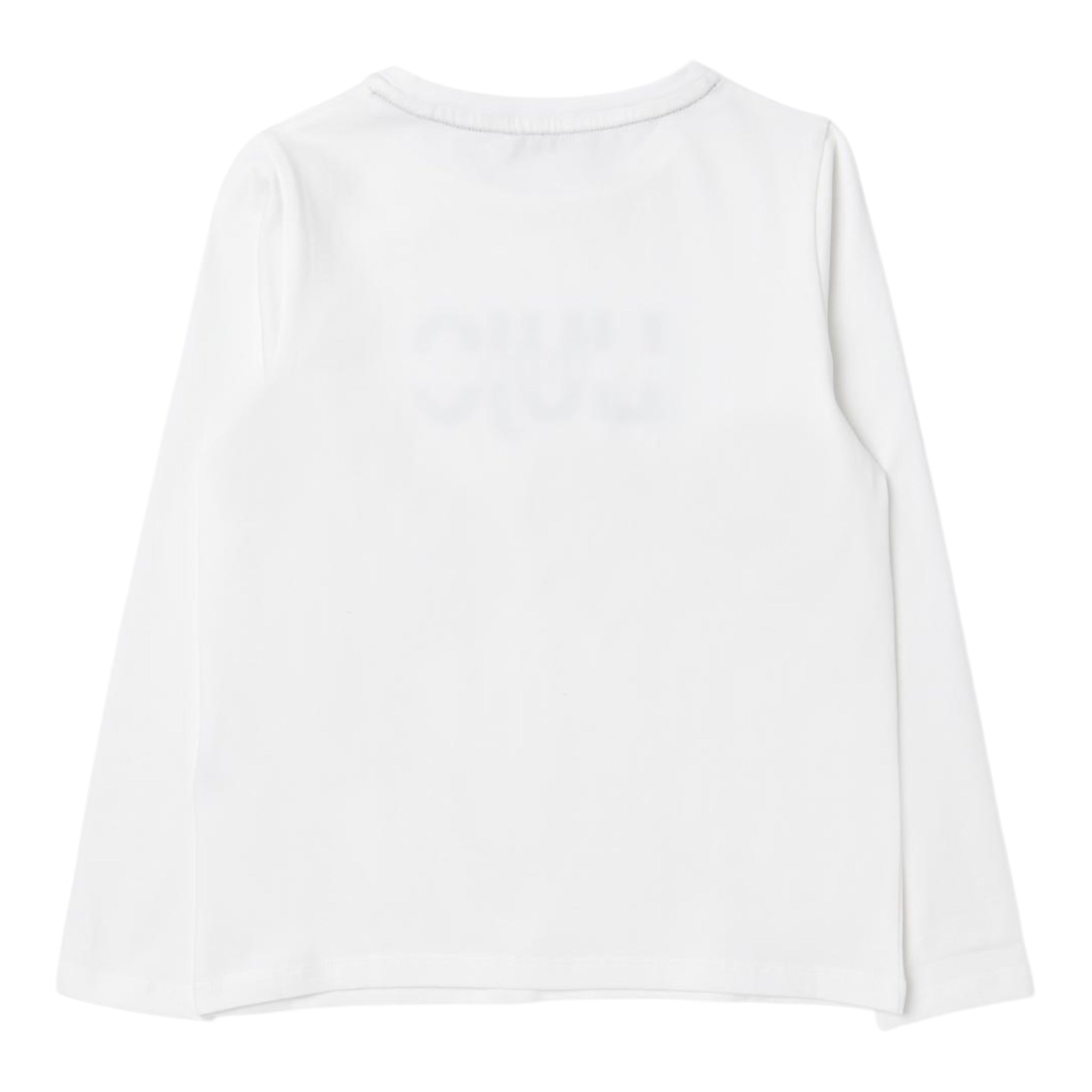 Liu Jo Shirt Girocollo tinta unita con Brillantini Bianco per Bambina GF5011XX BIANCO LIU JO 