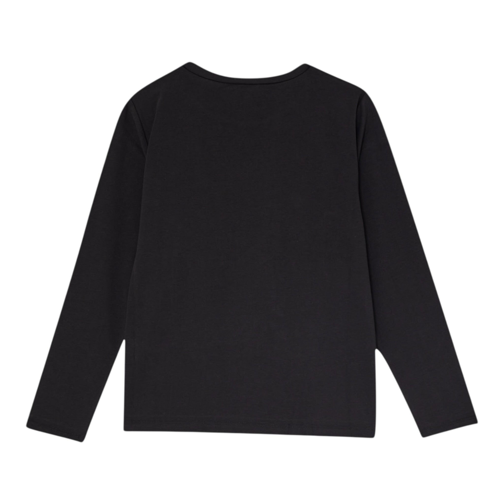 Liu Jo Shirt Girocollo tinta unita con Brillantini Nero per Bambina GF5011XXX NERO LIU JO 