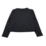Liu Jo Shirt Girocollo tinta unita con Brillantini Nero per Bambina GF5035X NERO LIU JO 