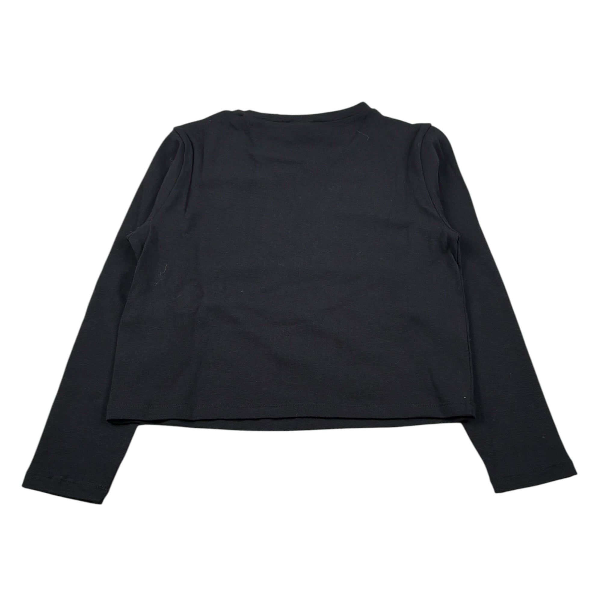 Liu Jo Shirt Girocollo tinta unita con Brillantini Nero per Bambina GF5035X NERO LIU JO 