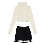 Liu Jo Completo 2Pz Maglia-Gonna Panna/Nero per Bambina GF5063X PANNA/NERO LIU JO 