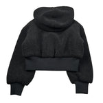 Liu Jo Felpa tinta unita Teddy con Cappuccio Nero per Bambina GF5066X NERO LIU JO 