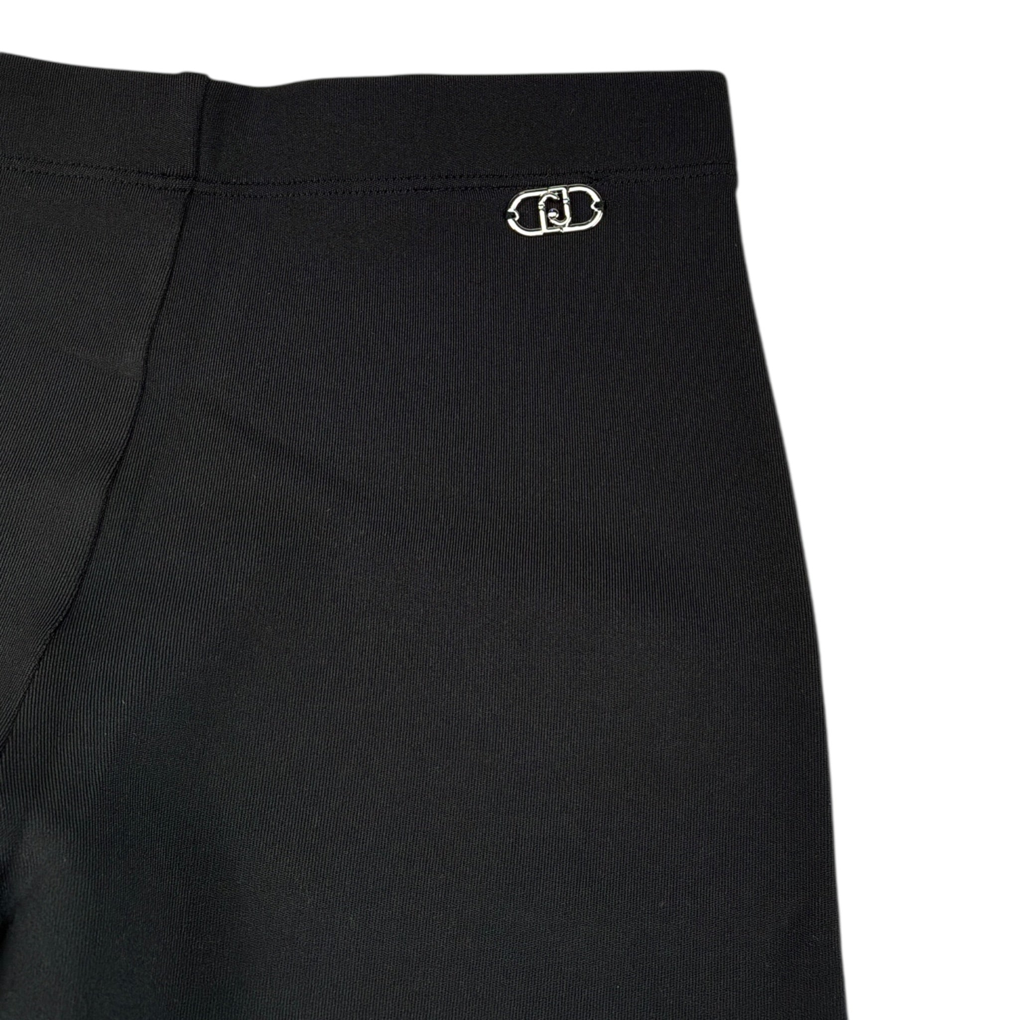 Liu Jo Leggins tinta unita con Logo Nero per Bambina GF5076 NERO LIU JO 