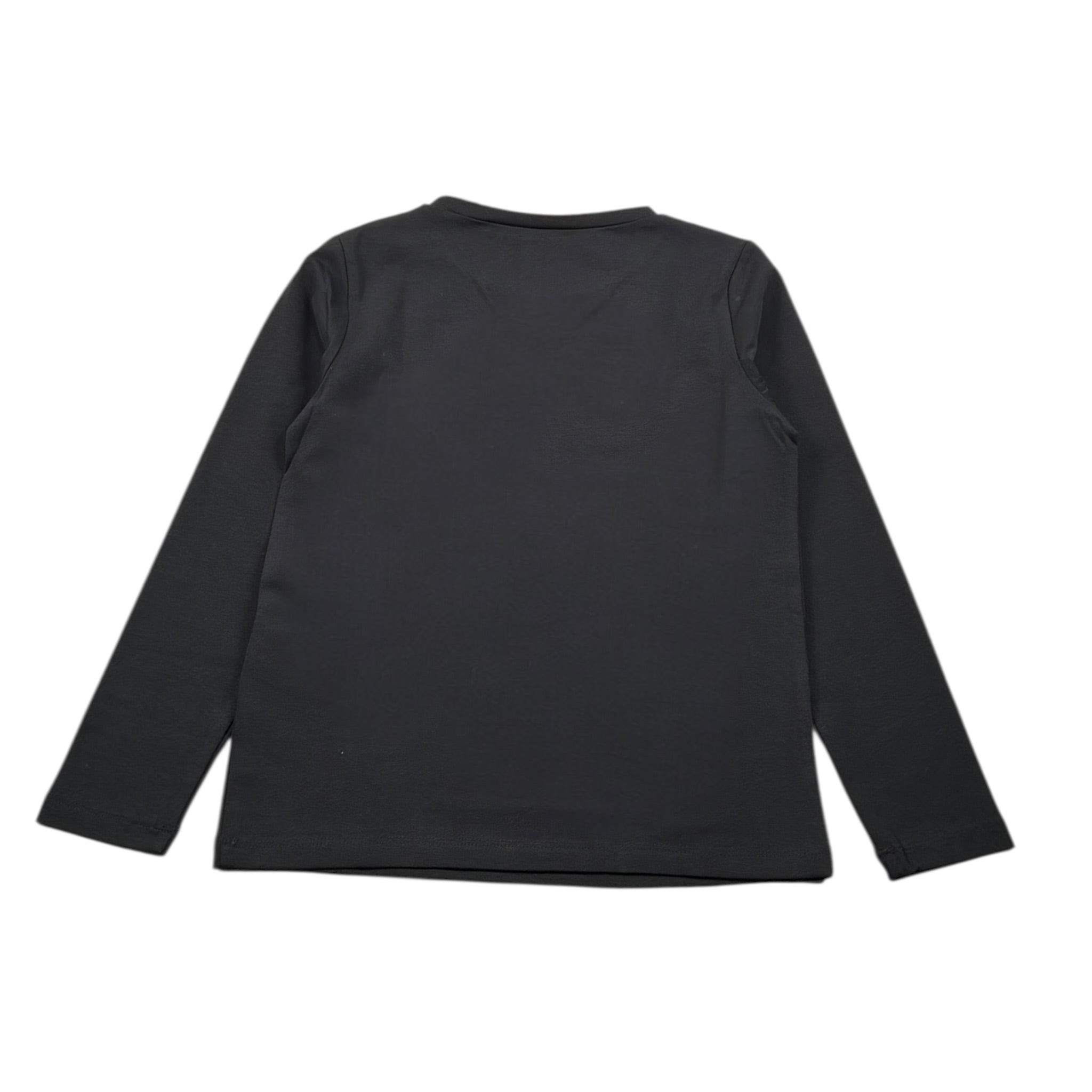 Liu Jo Shirt Girocollo tinta unita con Brillantini Nero per Bambina GF5080X NERO LIU JO 