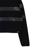 Liu Jo Maglia Girocollo tinta unita con Applicazioni Nero per Bambina GF5088XXX NERO LIU JO 
