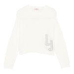 Liu Jo Maglia Girocollo tinta unita con Logo Panna per Bambina GF5089XX PANNA LIU JO 