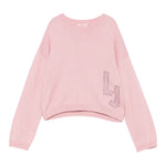 Liu Jo Maglia Girocollo tinta unita con Logo Rosa per Bambina GF5089XXXX ROSA LIU JO 