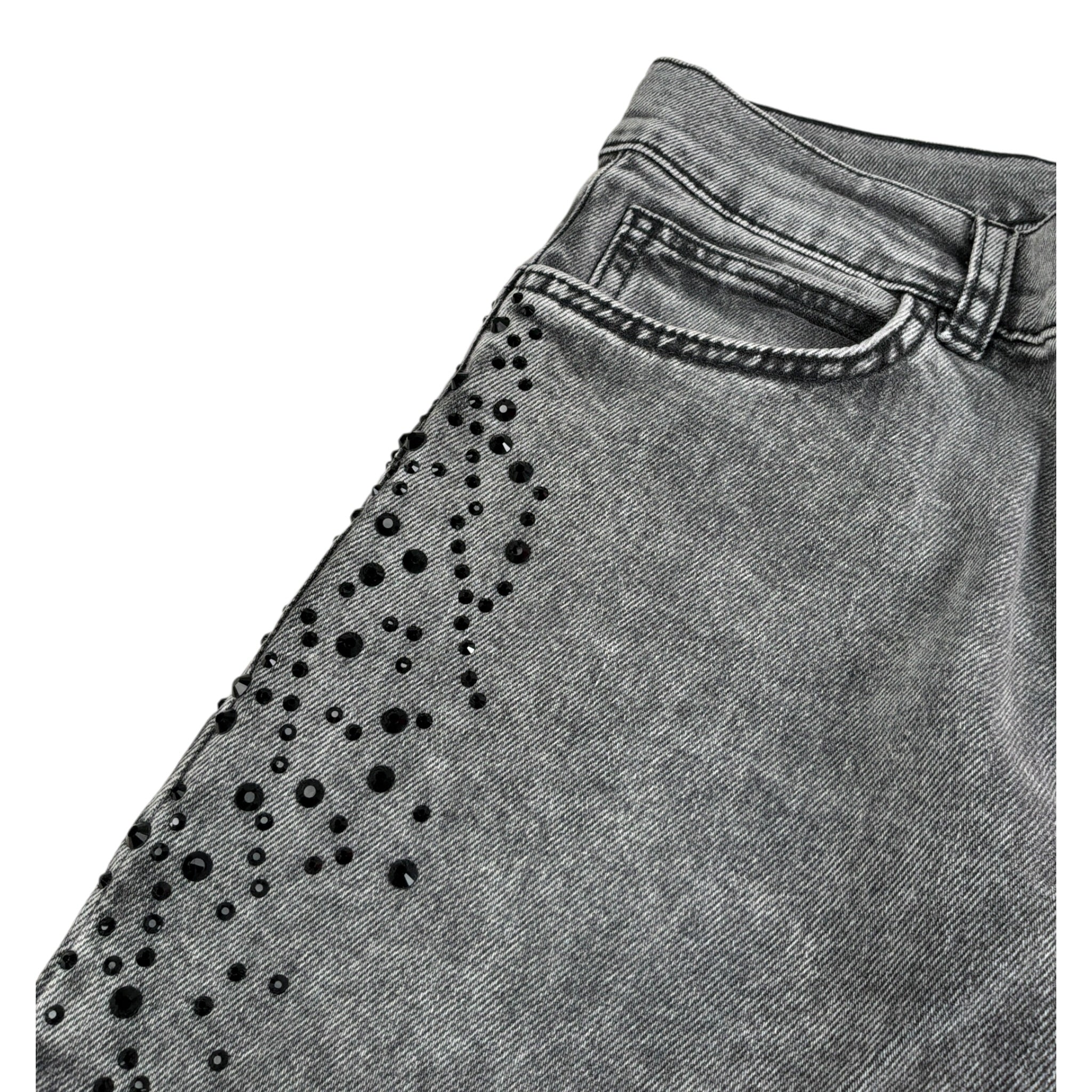 Liu Jo Jeans tinta unita con Brillantini Nero per Bambina GF5123 NERO LIU JO 