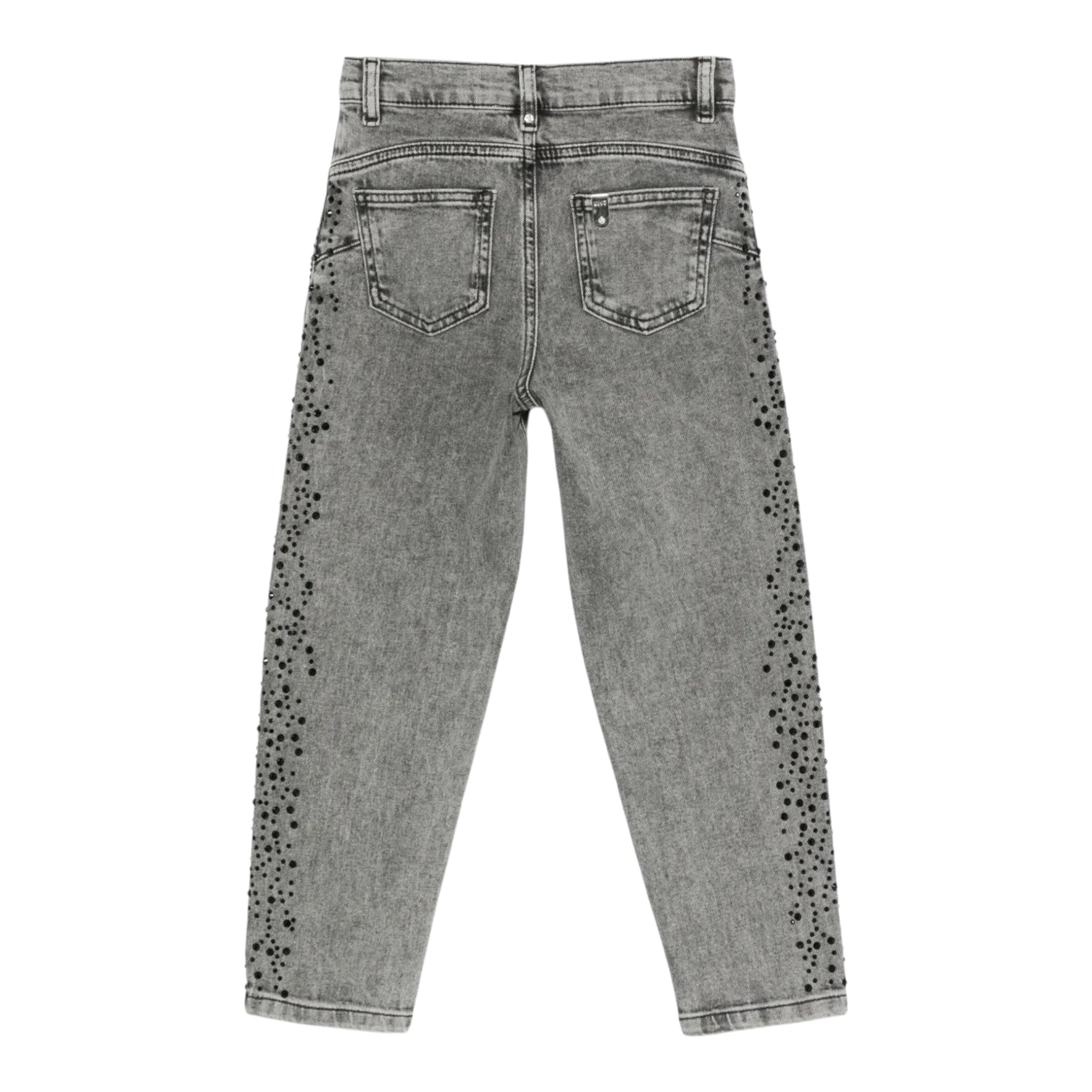 Liu Jo Jeans tinta unita con Brillantini Nero per Bambina GF5123X NERO LIU JO 