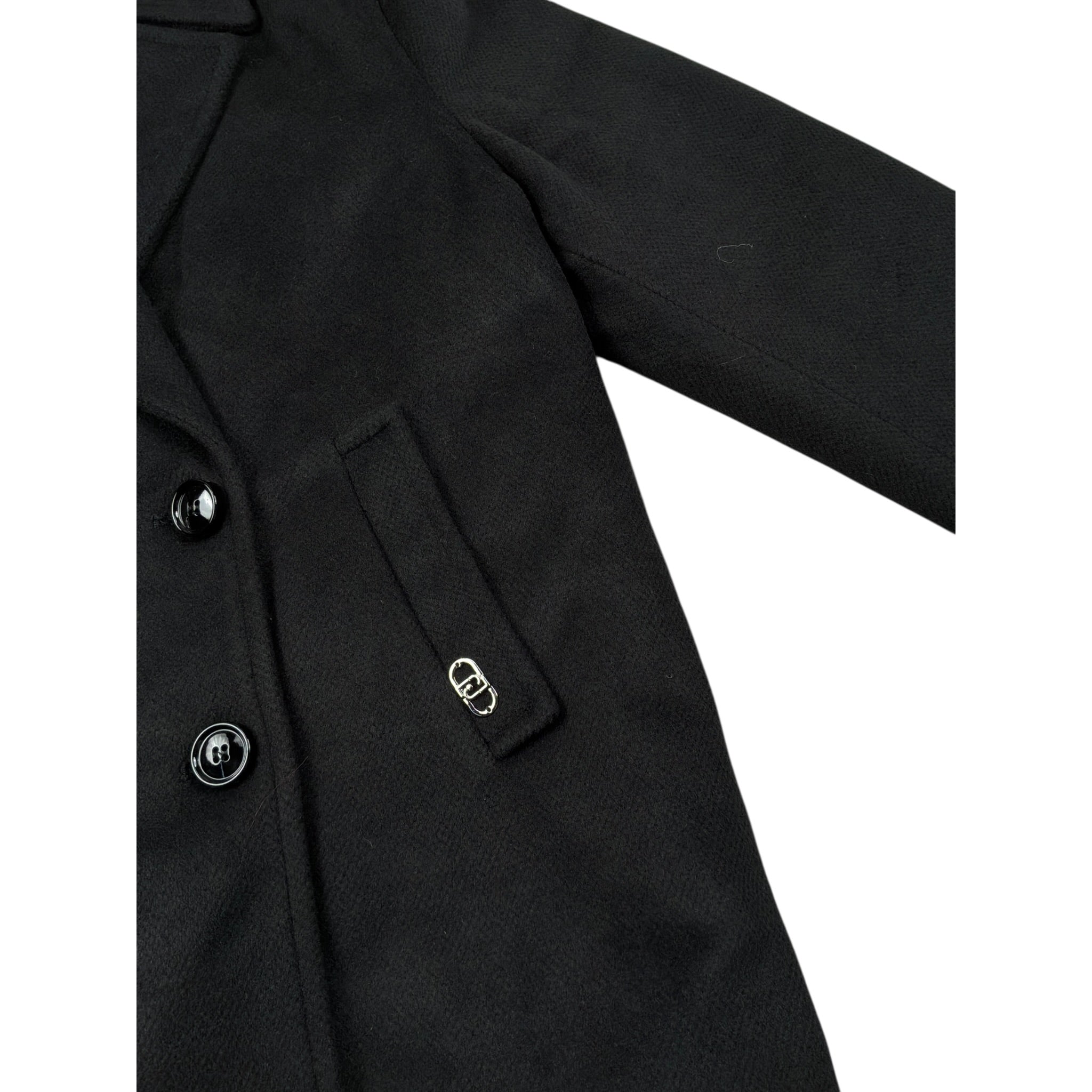 Liu Jo Cappotto tinta unita con Bottoni Nero per Bambina GF5133X NERO LIU JO 