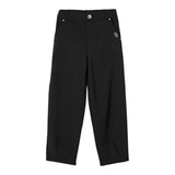 Liu Jo Pantalone tinta unita con Elastico In Vita Nero per Bambina GF5136 NERO LIU JO 