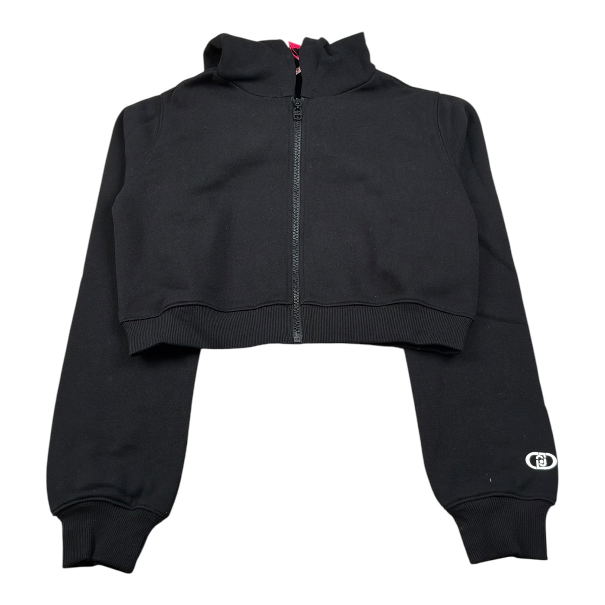 Liu Jo Felpa con Zip E Cappuccio tinta unita Nero per Bambina GF5148 NERO LIU JO 