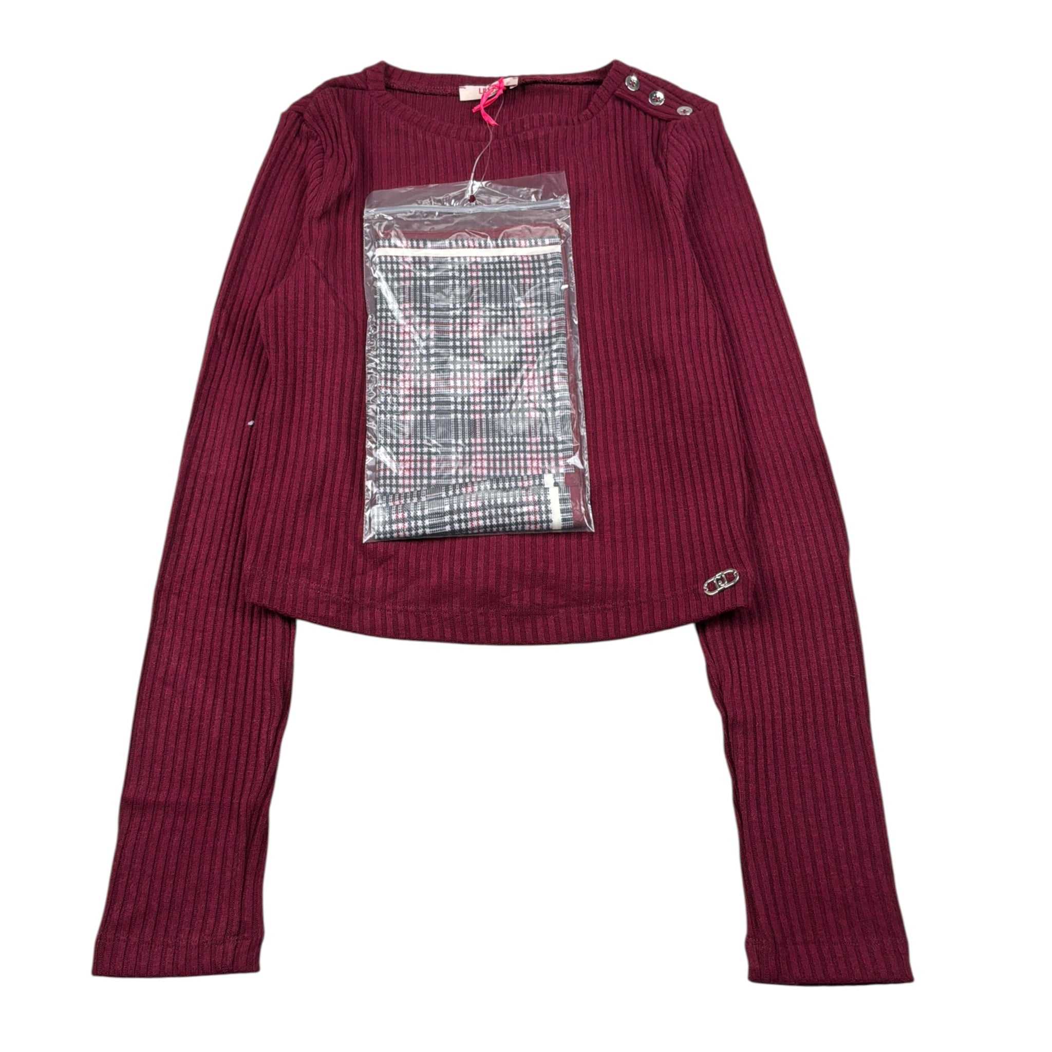 Liu Jo Maglia Girocollo tinta unita Bordeaux per Bambina GF5177X BORDEAUX LIU JO 