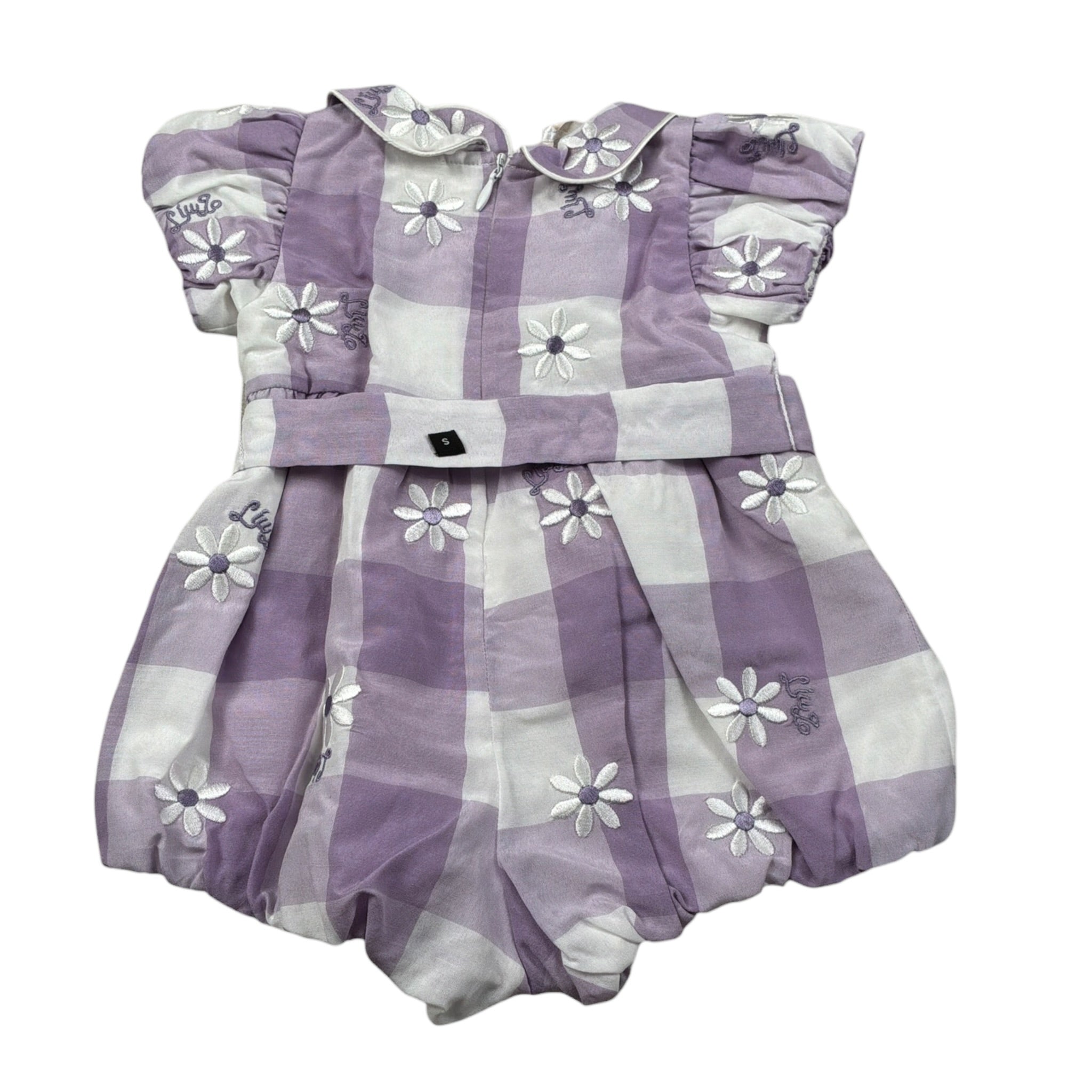 Liu Jo Pagliaccetto Fantasia Quadri Bicolore Lilla/Bianco per Neonata HA50488 LILLA/BIANCO LIU JO 