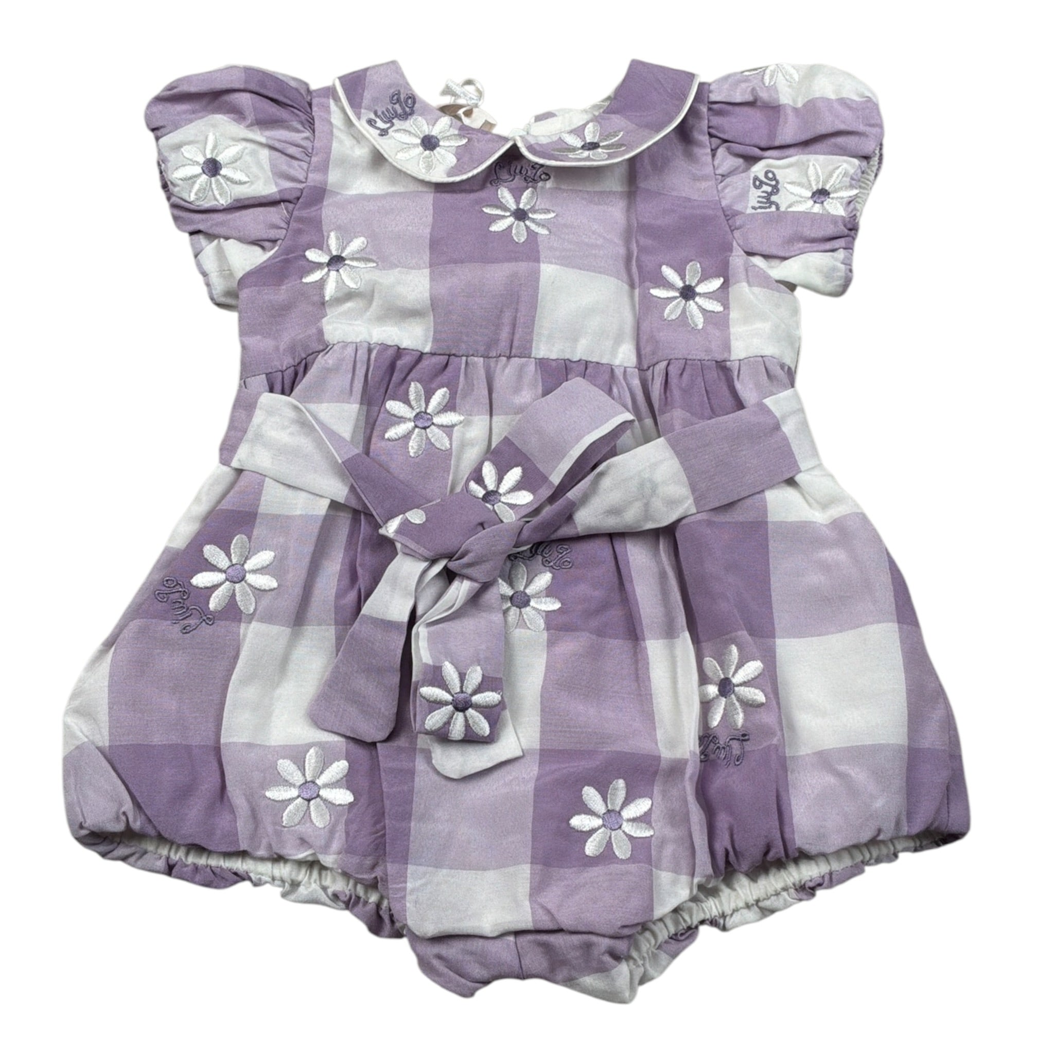 Liu Jo Pagliaccetto Fantasia Quadri Bicolore Lilla/Bianco per Neonata HA50488 LILLA/BIANCO LIU JO 