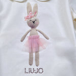Liu Jo Shirt tinta unita con Stampa E Colletto Panna per Neonata HF4041 PANNA LIU JO 