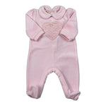 Liu Jo Set Tutina tinta unita In Velluto-Cappello Rosa per Neonata HF5001 ROSA LIU JO 