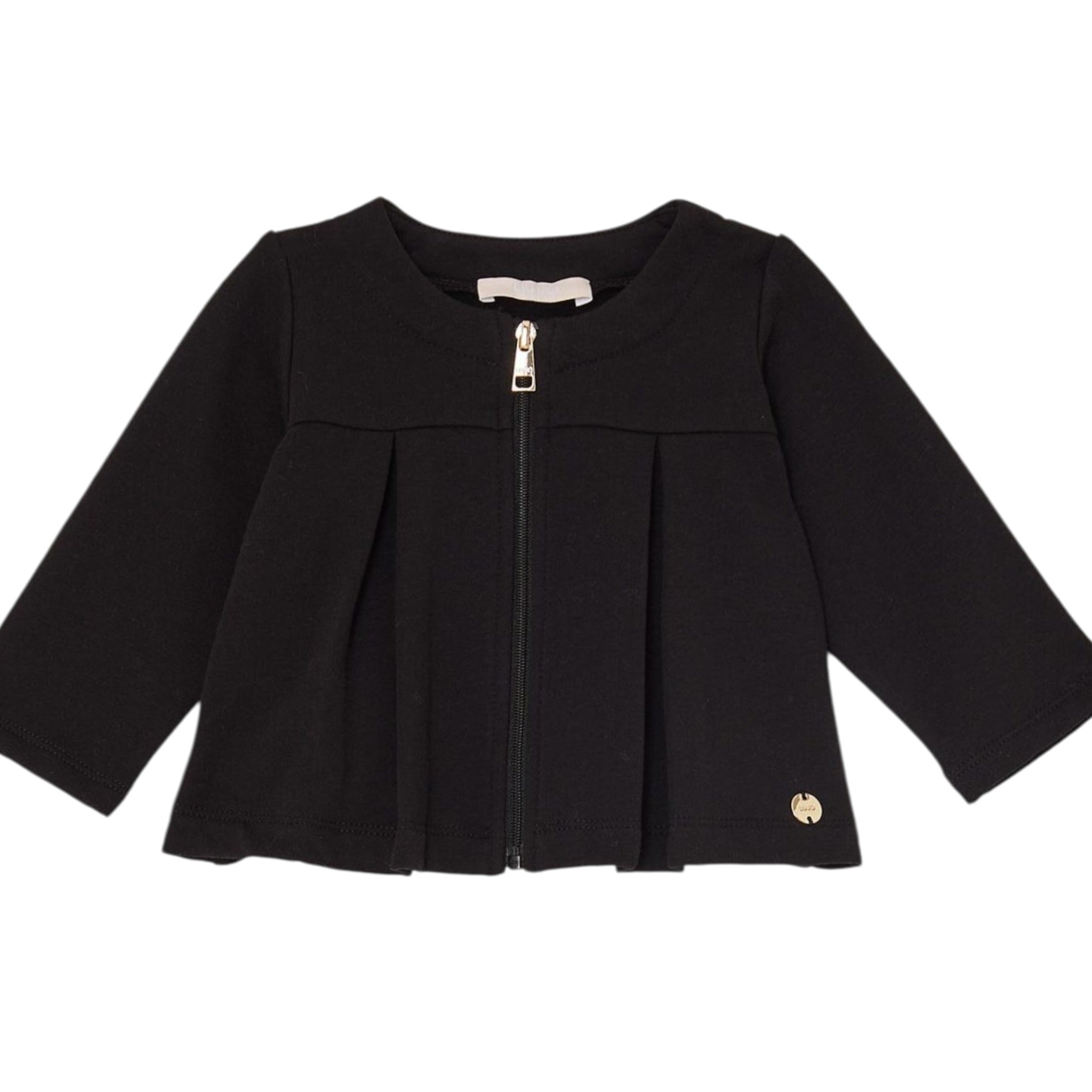 Liu Jo Felpa tinta unita con Zip Nero per Neonata HF5020 NERO LIU JO 