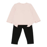 Liu Jo Completo 2Pz Felpa-Leggins Bicolore Rosa/Nero per Neonata HF5038XX ROSA/NERO LIU JO 