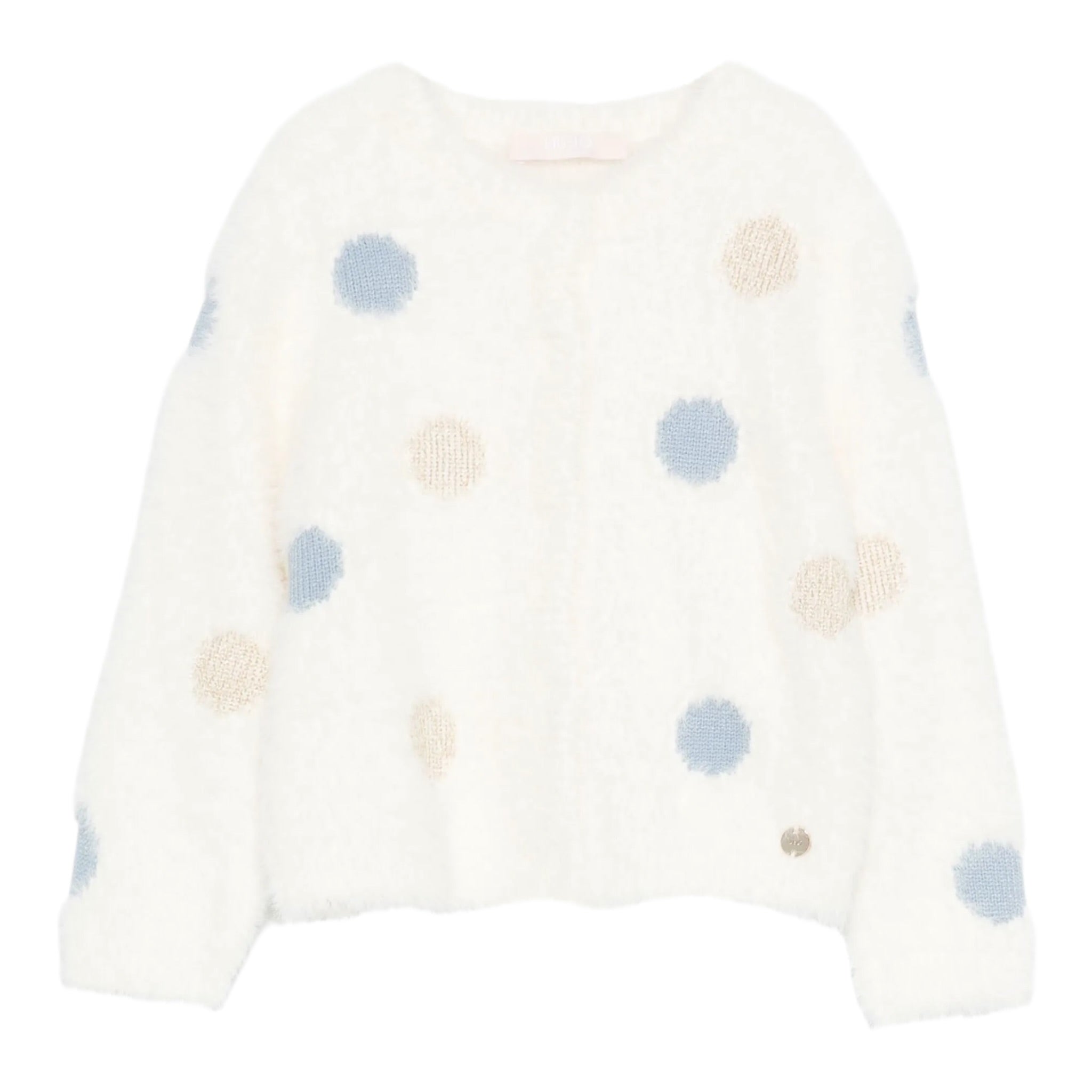 Liu Jo Cardigan tinta unita con Ricami Panna per Bambina HF5070 PANNA LIU JO 