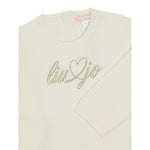 Liu Jo Maglia Girocollo tinta unita con Ricamo Logo Panna per Neonata HF5072XXXX PANNA LIU JO 