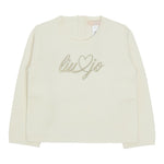 Liu Jo Maglia Girocollo tinta unita con Ricamo Logo Panna per Neonata HF5072XXXX PANNA LIU JO 