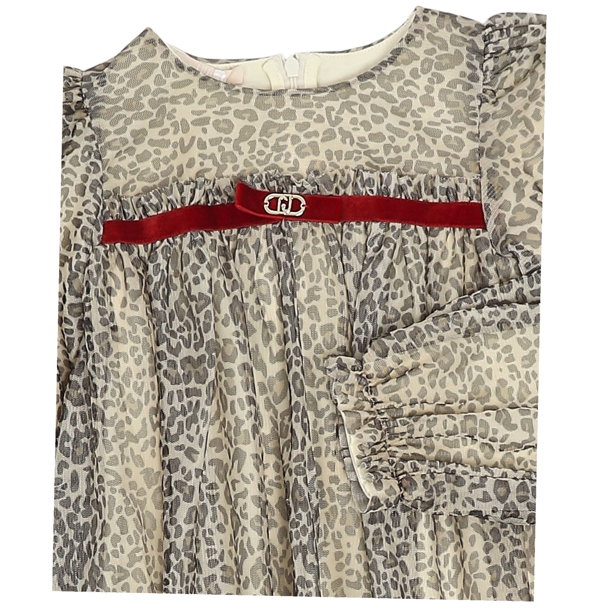 Liu Jo Abito tinta unita con Fantasia Maculata Beige per Neonata HF5076 BEIGE LIU JO 