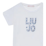 Liu Jo T-Shirt tinta unita con Stampa Bianco per Neonata KA5094 BIANCO LIU JO 